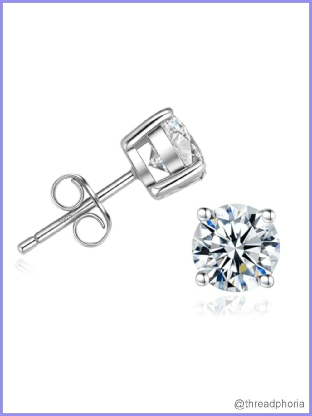 925 Sterling Silver Moissanite Dangle Hoop Earrings 18K Gold Plated Dainty